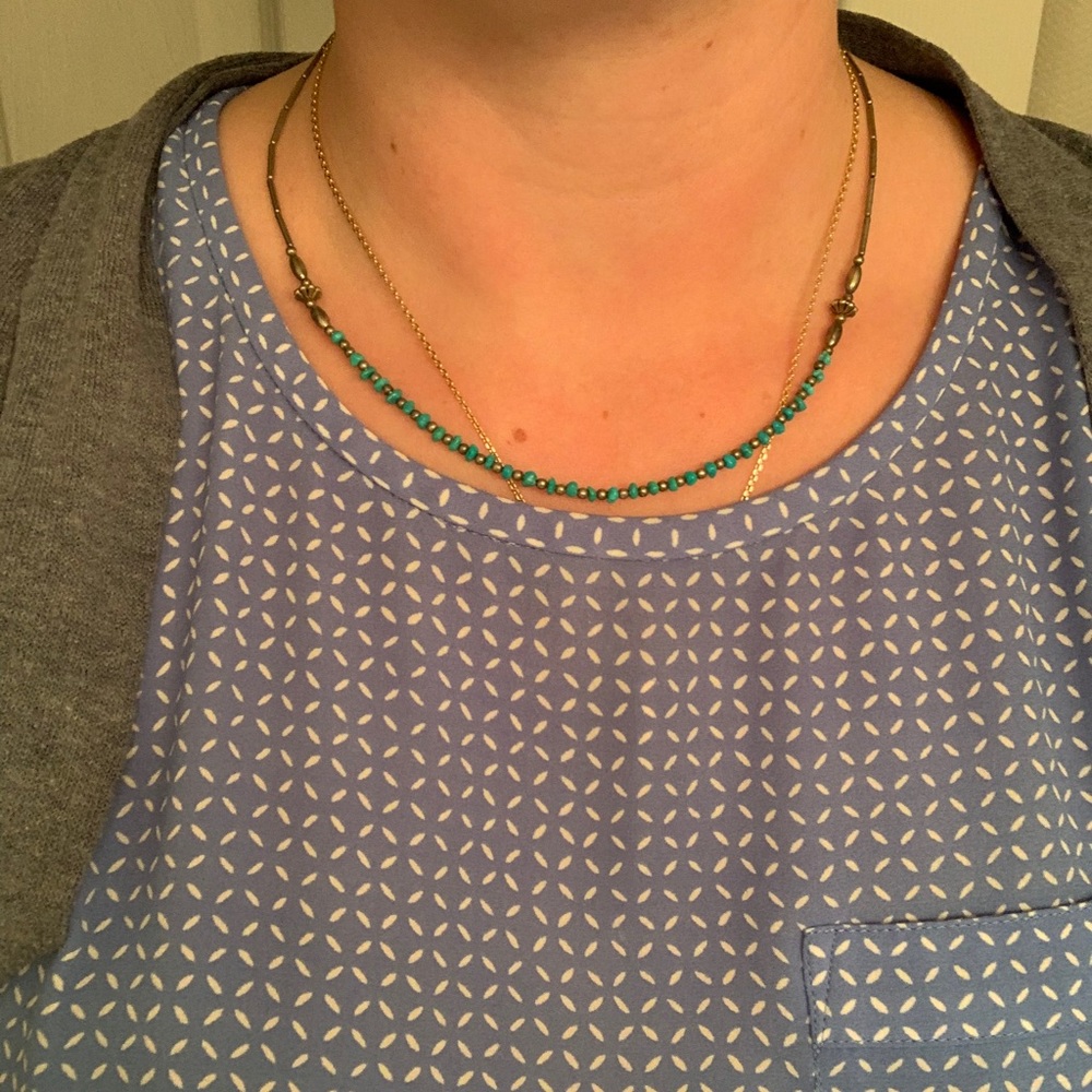 Turquoise and silver necklace